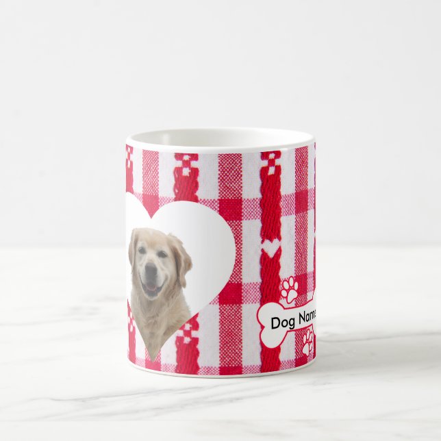 Custom Heart shaped Golden Retriever Coffee Mug (Center)