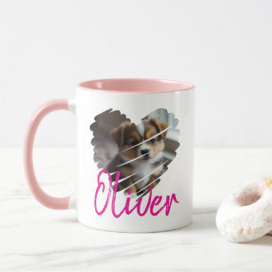 Custom Heart-Shaped Pet Mug with Name