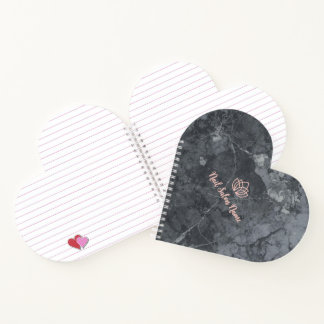 Custom Heart Spiral Notebook for Nail Salon