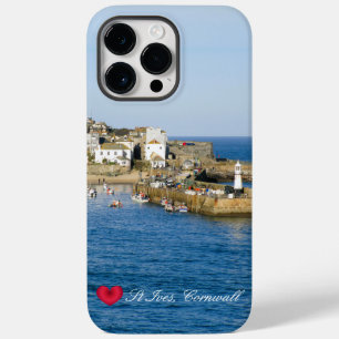 Custom Heart St Ives Harbour Pier Cornwall Photo Case-Mate iPhone 14 Pro Max Case