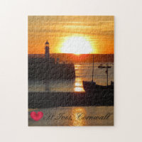 Custom Heart St Ives Harbour Sun Cornwall Photo