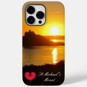 Custom Heart St Michaels Mount Cornwall Sunset Case-Mate iPhone 14 Pro Max Case