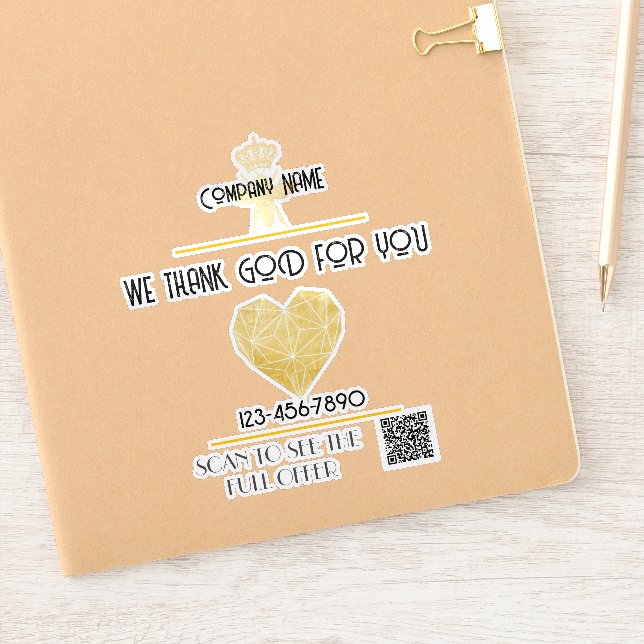 Custom HEART Thank GOD For Business Logo THANK YOU (Notebook)