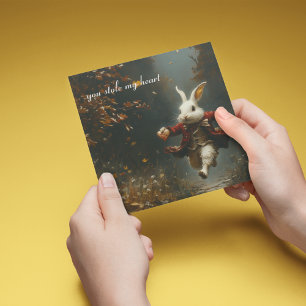 Custom Heart Thief Bunny Vintage Fairytale Invitation