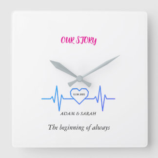 Custom Heartbeat Wall Clock - Personalised Anniver