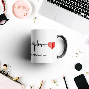 Custom heartbeats silhouette Coffee Mug