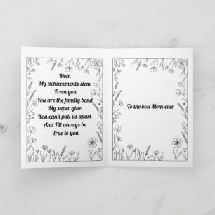 Custom Heartfelt Mother's Day Poem Card