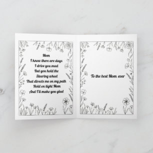 Custom Heartfelt Mother's Day Poem Card