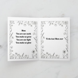 Custom Heartfelt Mother's Day Poem Card. Card