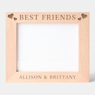 Custom Hearts Best Friends Etched Frames