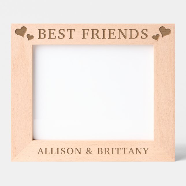 Custom Hearts Best Friends Etched Frames (Front)