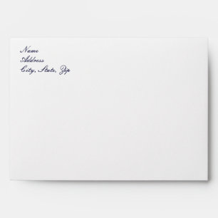 Custom Hearts Ice Blue Ribbon Envelopes