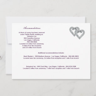 Custom Hearts Lavender Ribbon Enclosure Card