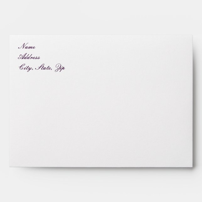 Custom Hearts Lavender Ribbon  Envelopes (Front)