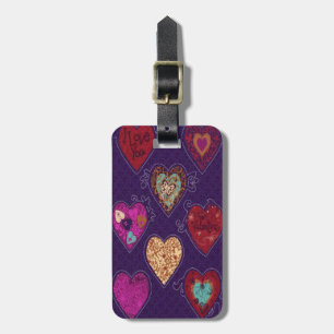 Custom Hearts Luggage Tag