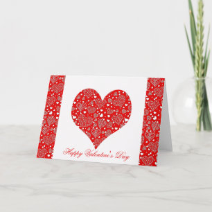 Custom hearts valentine card