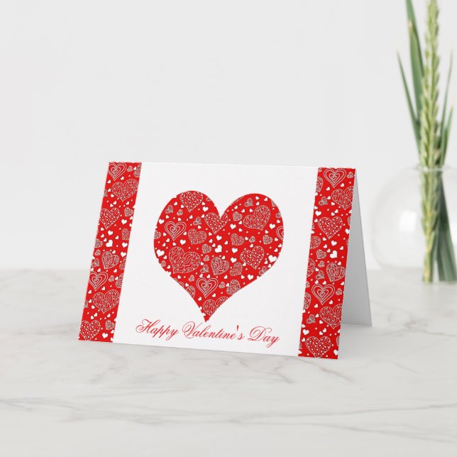 Custom hearts valentine card (Front)