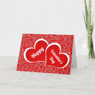 Custom hearts valentine card