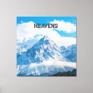 Custom Heavens Text Sky image Stretched  Canvas Print