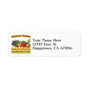 Custom Heirloom Gardens Return Address Labels