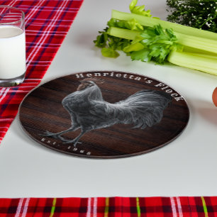 Custom Heirloom Rooster Farmhouse  Cutting Board