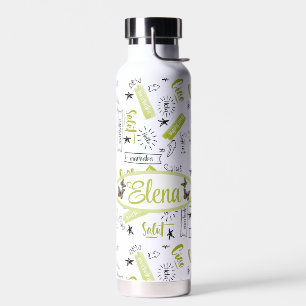 Custom,Hello in Multiple Languages Water Bottle