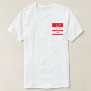 Custom HELLO My Name and Pronouns T-Shirt