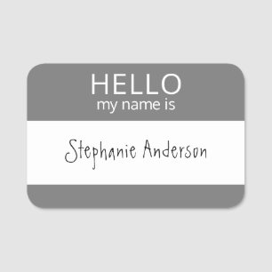 Custom HELLO My Name Is Badge