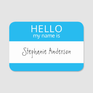 Custom HELLO My Name Is Badge
