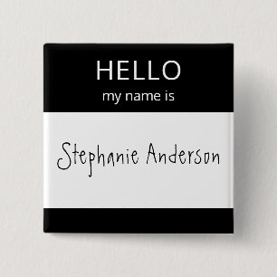 Custom HELLO My Name Is Badge