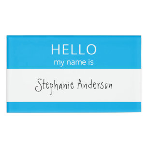 Custom HELLO My Name Is Badge