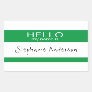 Custom HELLO My Name Is Sticker Badge