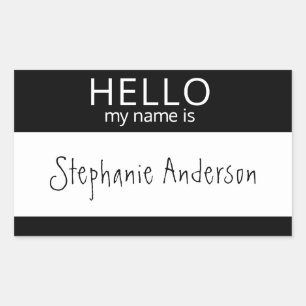 Custom HELLO My Name Is Sticker Badge