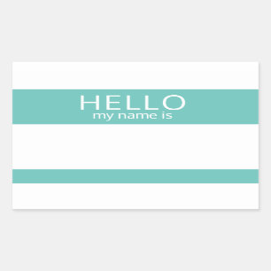 Custom HELLO My Name Is Sticker Badge Blank