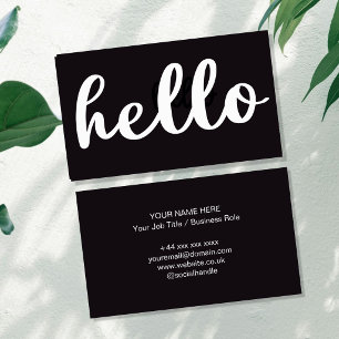 Custom Hello Professional Business Card Template