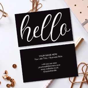 Custom Hello Professional Business Card Template