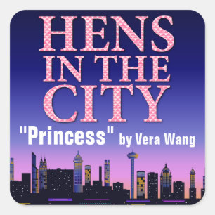 CUSTOM Hens in the City Scented Candle Square Sticker