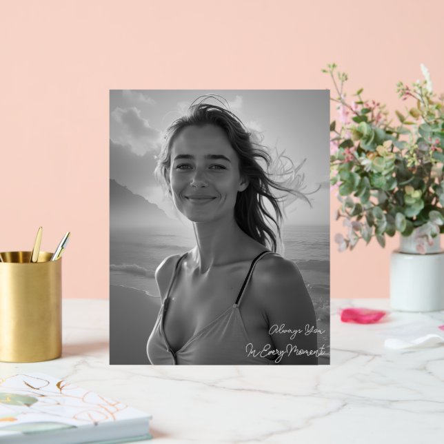 Custom Her Portrait – Simple Photo Gift for Her Acrylic Sign (Wedding)
