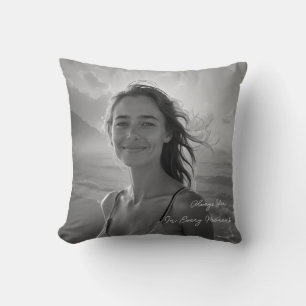 Custom Her Portrait – Simple Photo Gift for Her Cushion