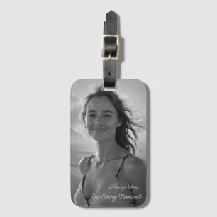 Custom Her Portrait – Simple Photo Gift for Her Luggage Tag