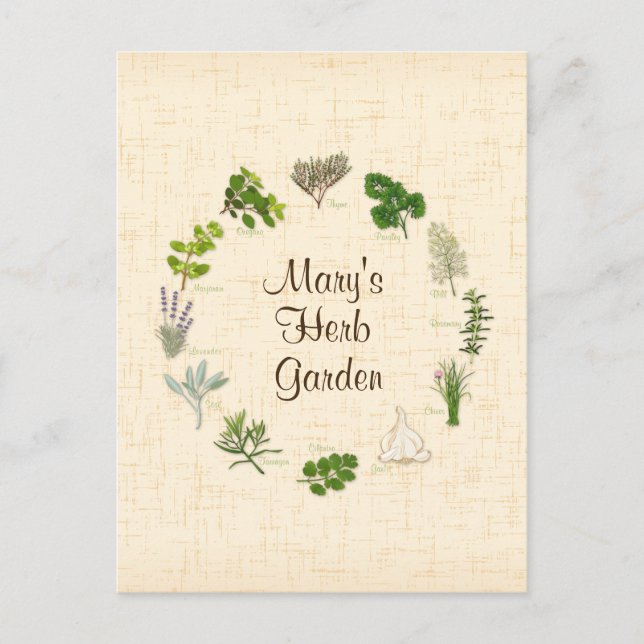Custom Herb Garden Postcard (Front)