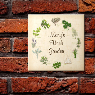 Custom Herb Garden Tile