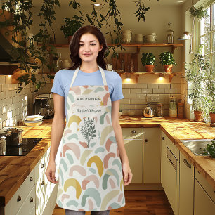 Custom Herb Whisperer with Pastel Archs  Apron
