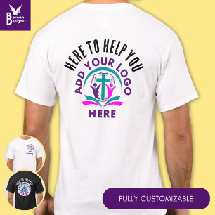 Custom HERE TO HELP YOU Staff Group Team Logo T-Shirt