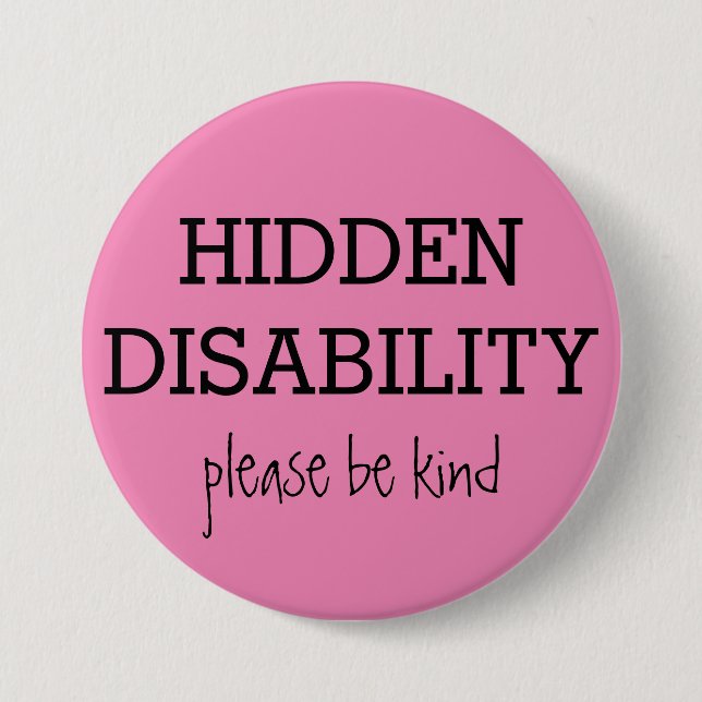 Custom Hidden Disabilities 7.5 Cm Round Badge (Front)