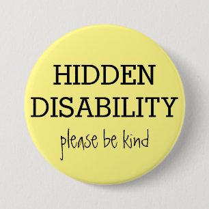 Custom Hidden Disabilities 7.5 Cm Round Badge