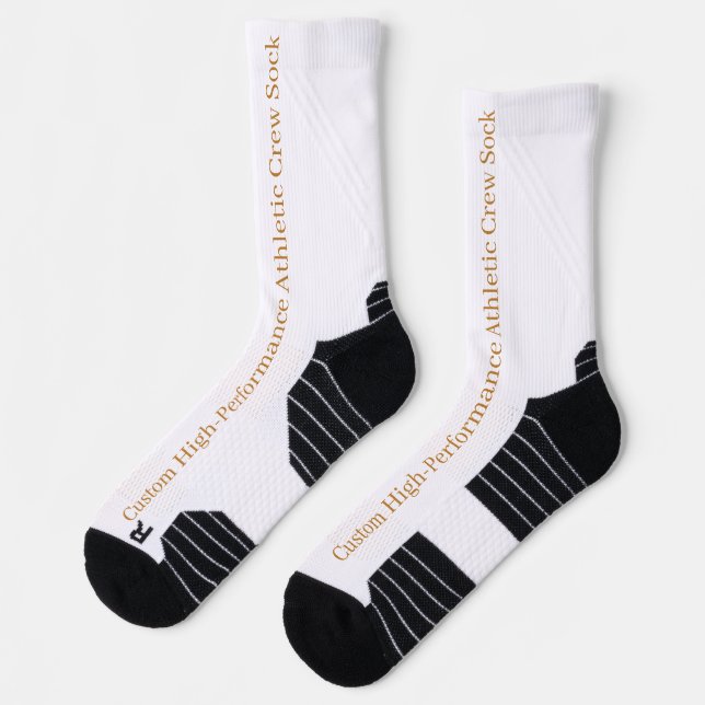 Custom High-Performance Athletic Crew Sock (Left)