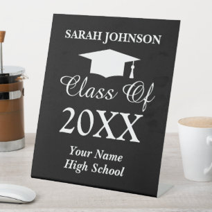 Custom high school graduation pedestal sign