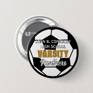 Custom High School Varsity Soccer Team 6 Cm Round Badge