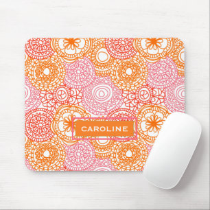 Custom Hip Fun Happy Summer Floral Pattern Mouse Mat
